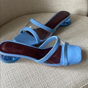 STAUD Simone Blue Heels Modern Design